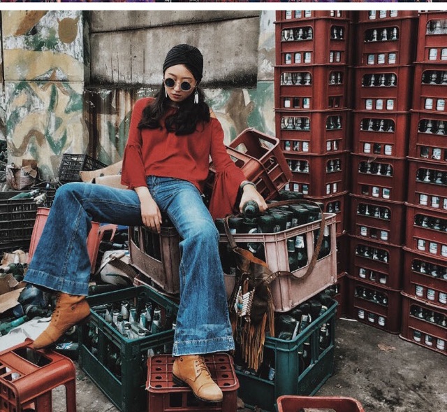 Turban đội đầu boho.