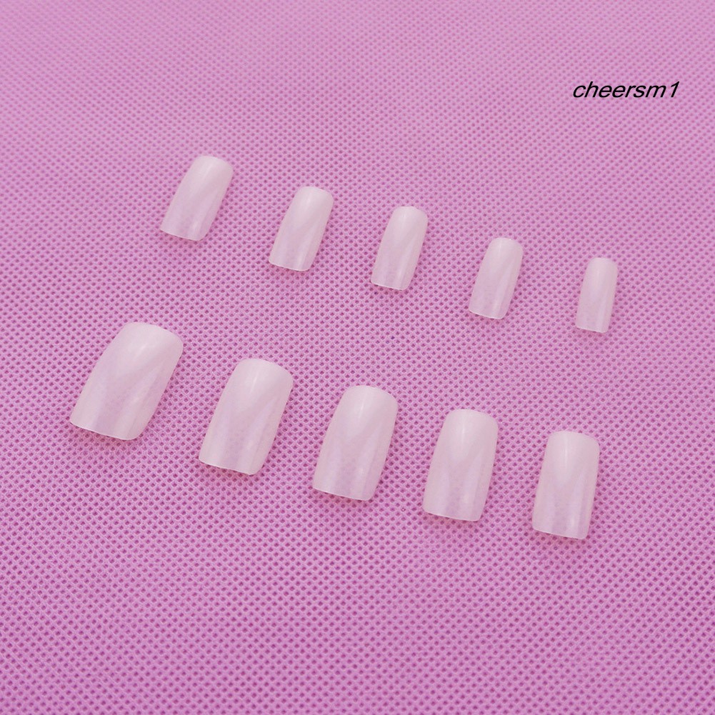 Hộp 500 cái móng giả không màu dùng để làm móng tay nghệ thuật