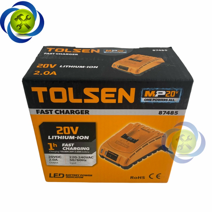 Sạc Pin 20V 2.0Ah công suất 60W Tolsen 87485