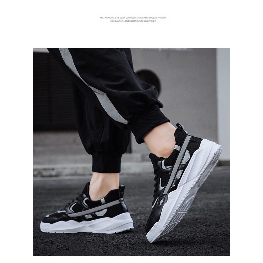 Giày thể thao nam phản quang [FREESHIP] D548 shop Địch Địch chuyên sneaker nam trắng