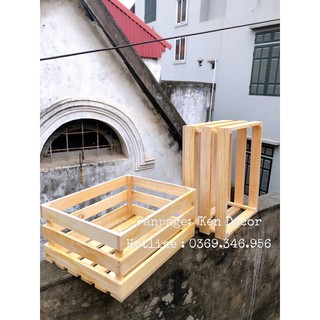 Thùng pallet gỗ quế thơm trang trí nhà cửa, cửa hàng