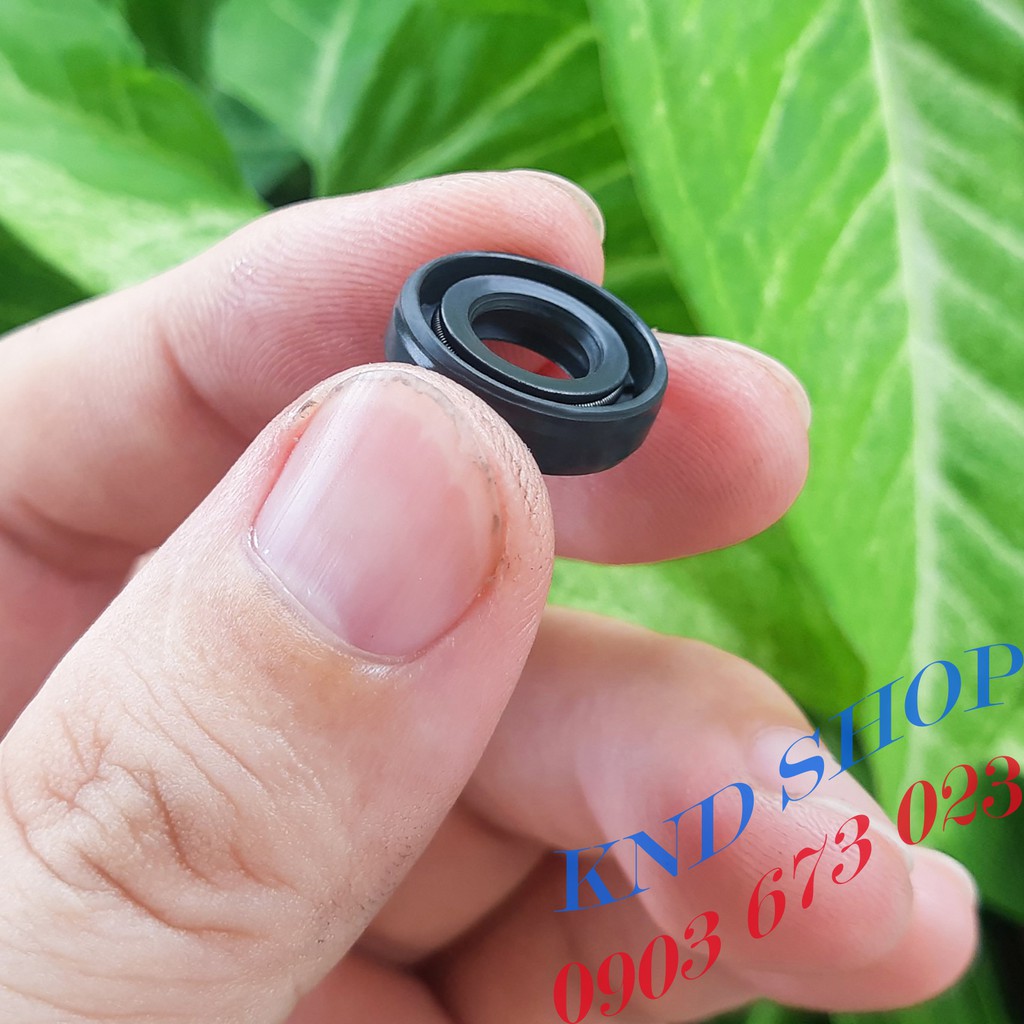 Phốt chặn dầu củ đề xe máy Suzuki, Angle - Oil seal TC 9*18*5 loại vòng đệm cao su 1 lò xo - KND Shops