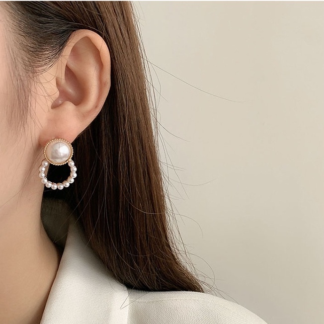 Khuyên Tai Dáng Dài Đính Ngọc Trai Nhân Tạo Thời Trang 2023