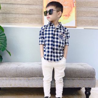 Sơ mi lụa cho bé trai