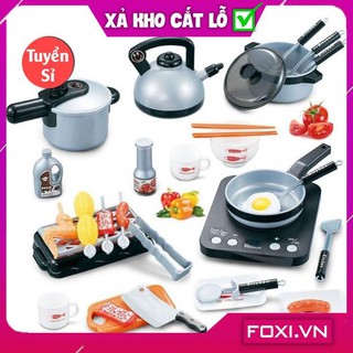 [SALE SẬP SÀN] Bộ đồ chơi nấu ăn cho bé gái nhiều món như thật Foxi-nhập vai-giáo dục hướng nghiệp-có pin