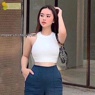 Áo thun nữ croptop 3 lỗ basic 2 màu đen, trắng freesize CVRD MT845 hàn quốc chuẩn store freeship 50k