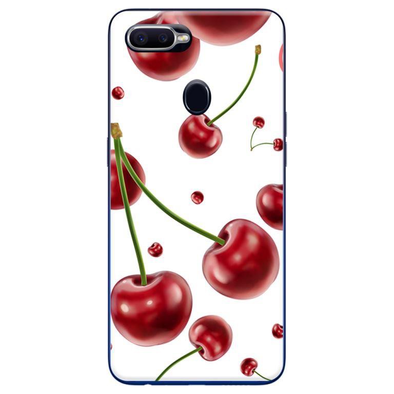 Ốp Lưng Oppo F9 - Cherry Nền Trắng