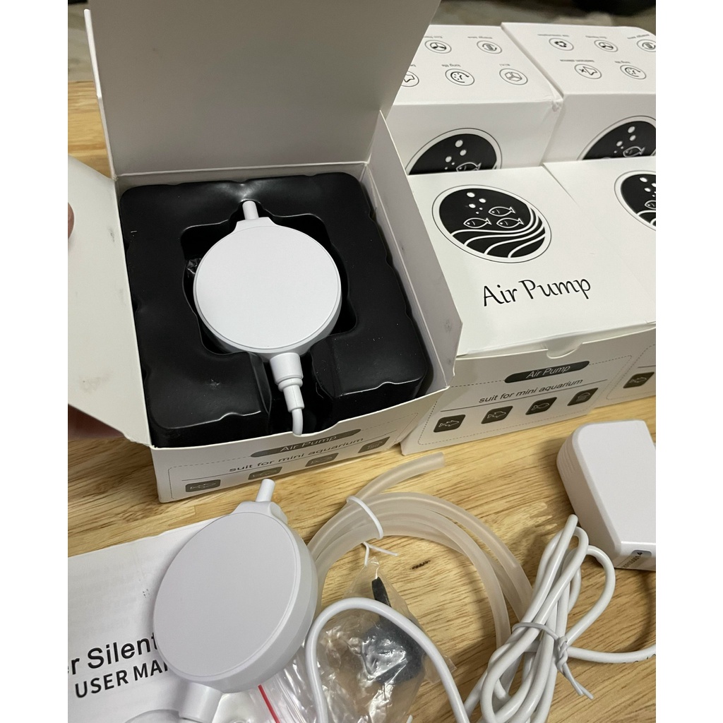 Máy bơm khí oxi mini siêu êm không gây tiếng ồn- dành cho bể cá xịn xò
