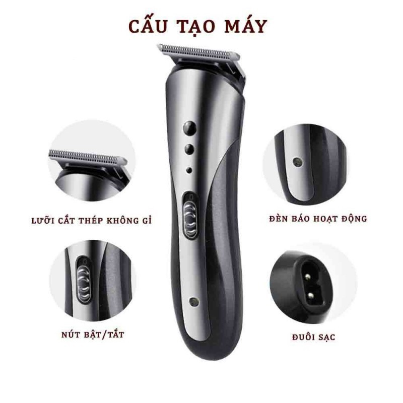 TÔNG ĐƠ CẮT TÓC KIÊM CẠO RÂU, TỈA LÔNG MŨI 3 IN1,MÁY CẠO RÂU SẠC ĐIỆN ĐA NĂNG CHÍNH HÃNG KEMEI 1407.TÔN