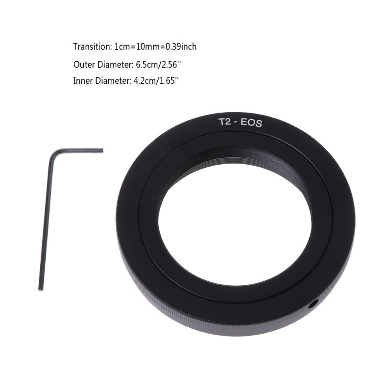 DOU T2-EOS Mount Adapter Ring For T2 Mirror Telephoto Lens Telescope to Canon Camera