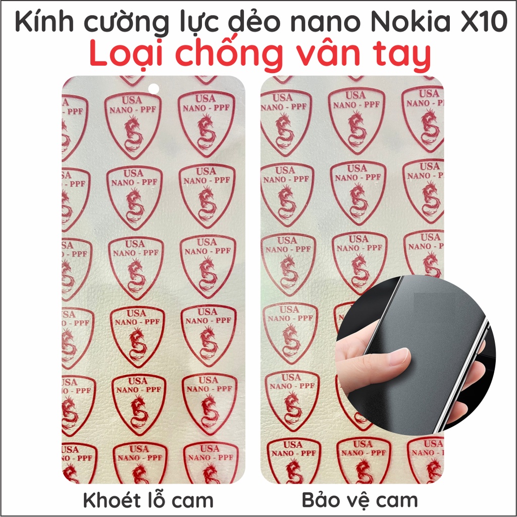 Dán cường lực Nokia X10, Nokia G50 trong suốt, nano dẻo siêu bền, độ cường lực 9H+