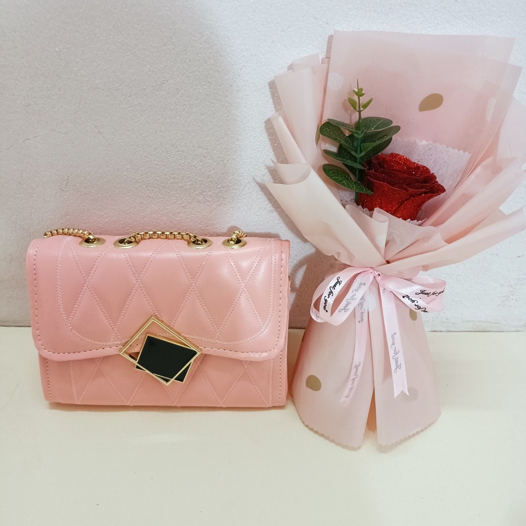 Túi Xách Nữ Có Dây Đeo Chéo Khóa Gương A03