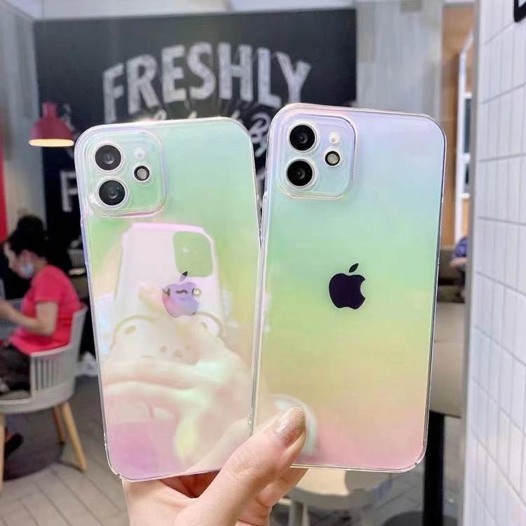 iPhone case is suitable for iPhone 11Pro Max 12 Pro 12 Pro Max 12 mini11 pro 7/8 Plus 7/8 se20 transparent color light mobile phone case