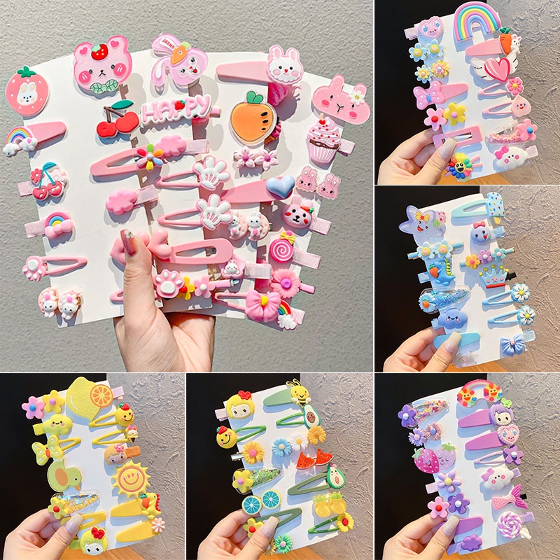 Bộ 14 kẹp tóc kiểu hoạt hình xinh xắn đáng yêu cho bé 2022