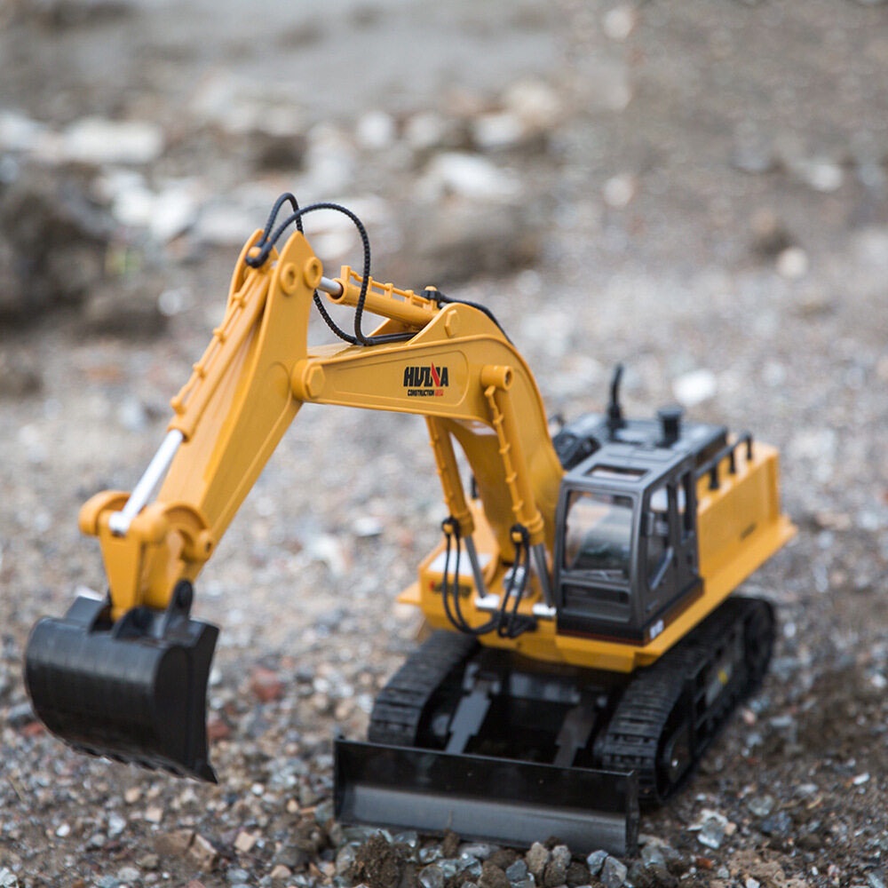 Máy xúc điều khiển từ xa Hulna 510 - Mô hình xe cuốc điều khiển từ xa RC, tỉ lệ 1/18, sóng điều khiển 2.4G