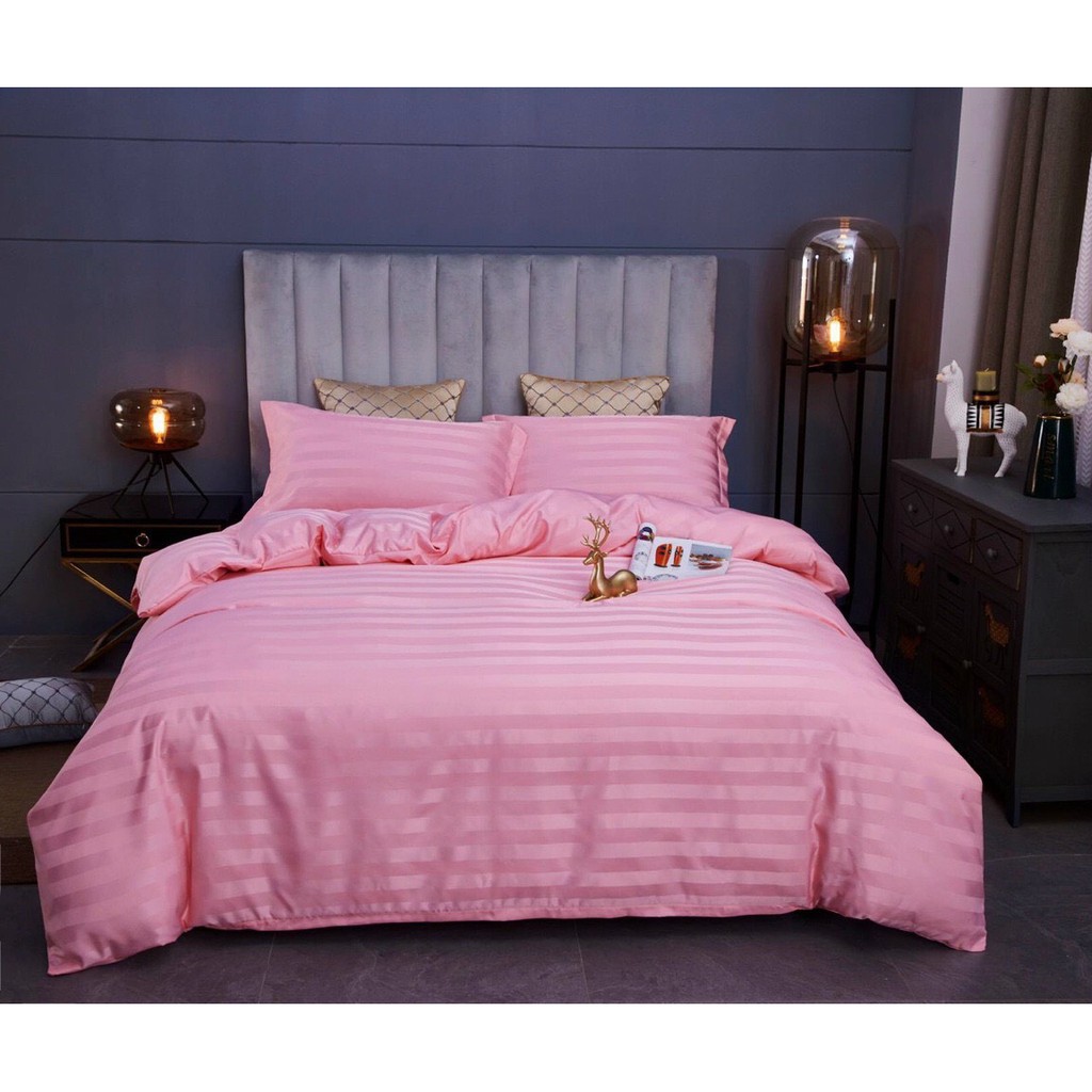 Bộ chăn ga gối kẻ sọc cotton 3F cho khách sạn, resort, nhà nghỉ - GIÁ TỐT - Đủ Size [ inbox size] | BigBuy360 - bigbuy360.vn