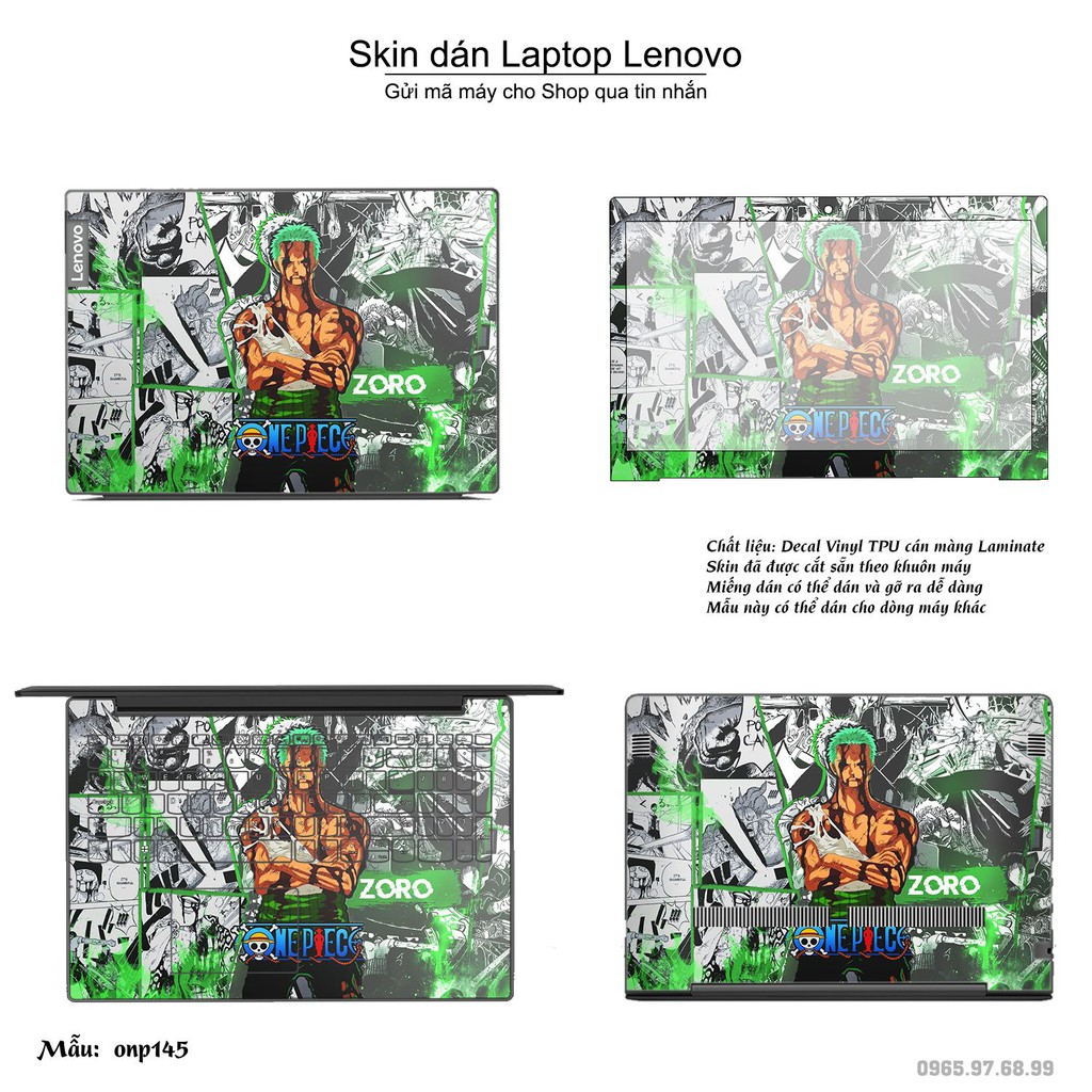 Skin dán Laptop Lenovo in hình One Piece _nhiều mẫu 18 (inbox mã máy cho Shop)