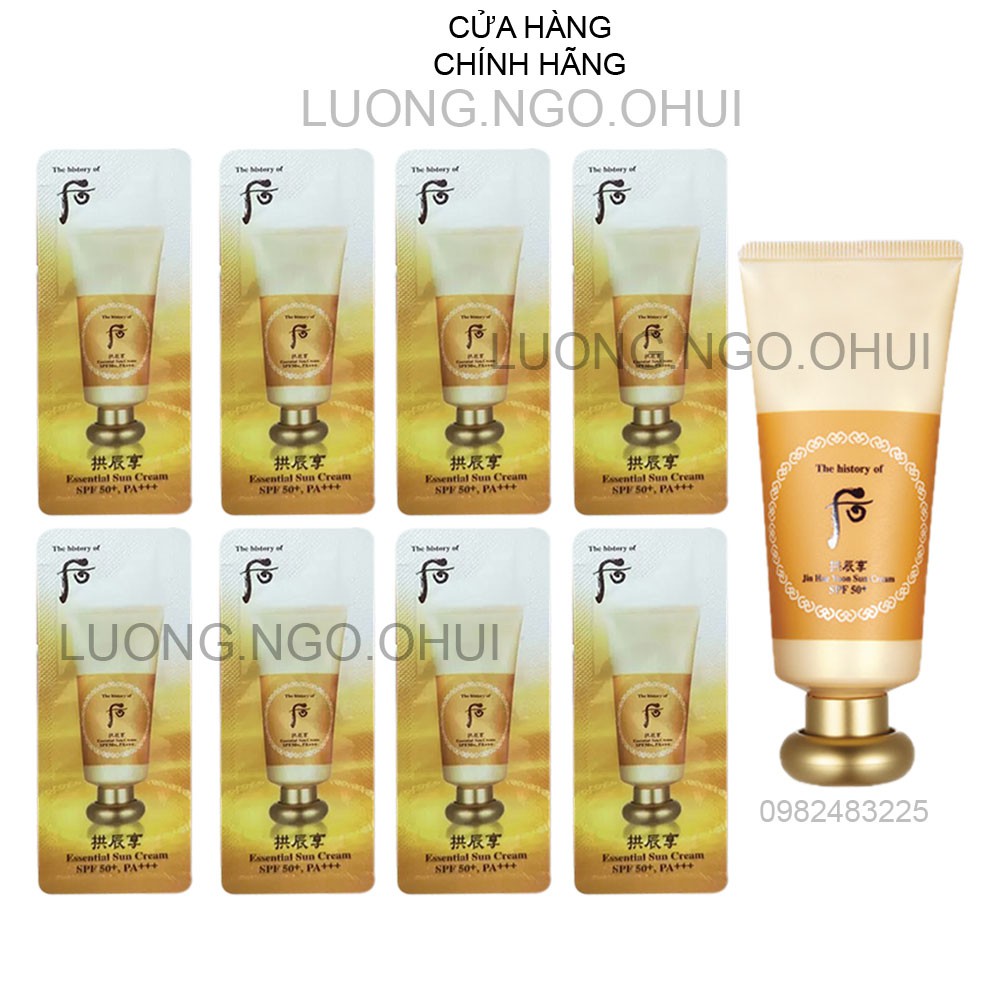 Gói kem chống nắng đông y dưỡng trắng, dưỡng ẩm, chống lão hóa - Whoo Jin Hae Yoon Sun Cream SPF50+/PA+++