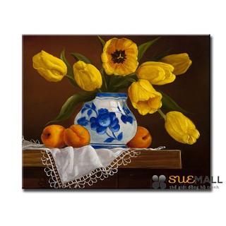 Tranh treo phòng bếp hoa tulip vàng CV140881