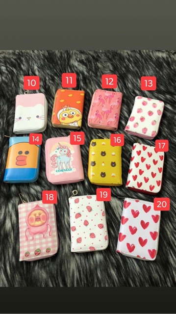 20 kiểu Ví hoạt hình cute doremon kitty gấu