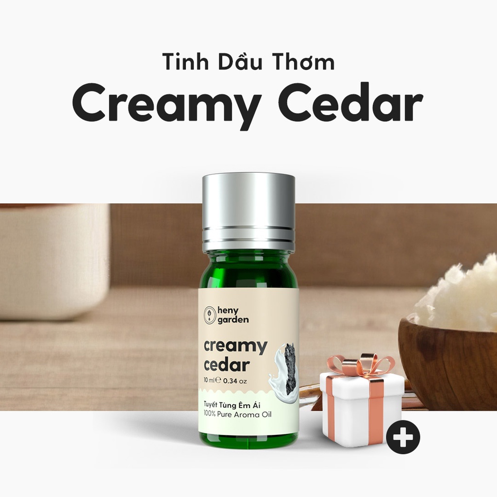 Tinh Dầu Phối Hương Creamy Cedar (Gỗ Trầm Béo) Làm Nến Thơm, Xông Thơm Phòng HENY GARDEN