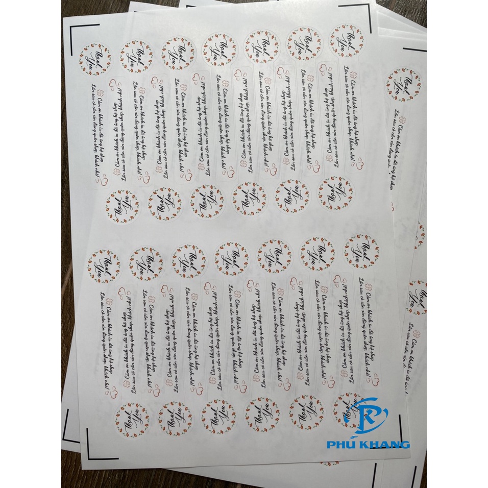 104 Sticker  "cám ơn" hình khóa vừa niêm phong vừa cám ơn những khách hàng thân iu