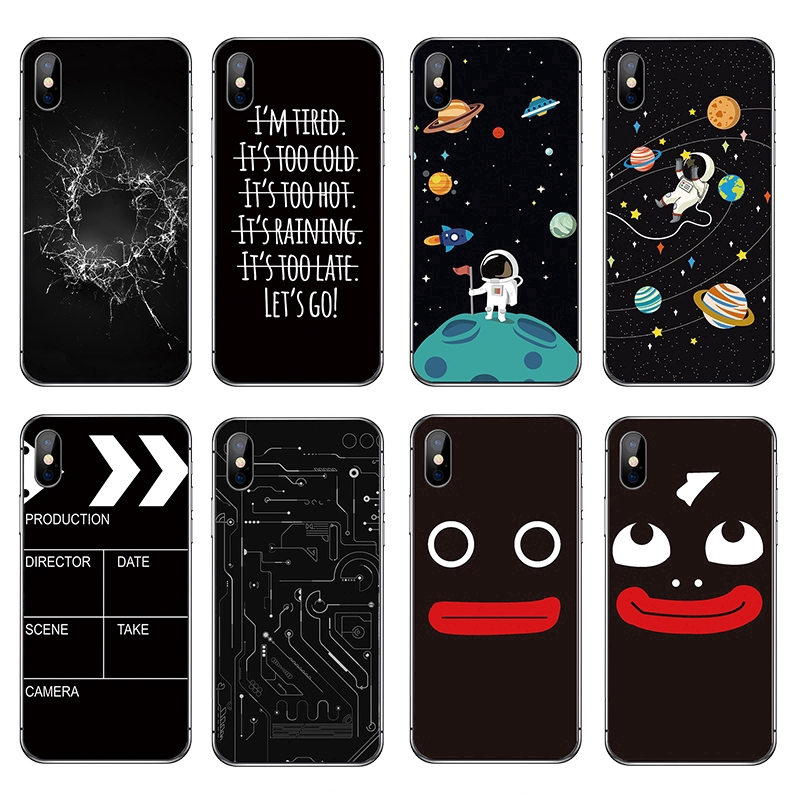 Ốp điện thoại TPU mềm mại hình vũ trụ cho compatible for iphone X 8 7 6 6S Plus 5 5S SE