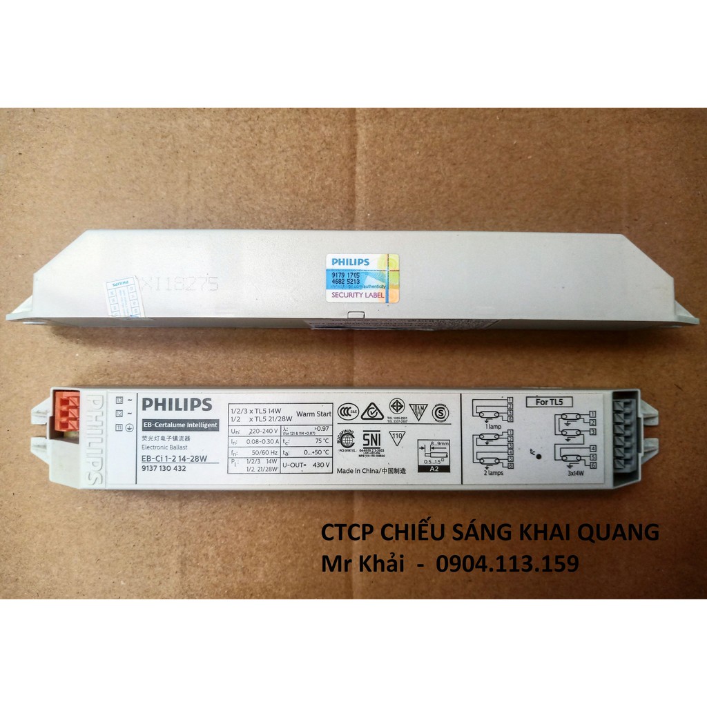 Chấn lưu cho bóng T5 28W - Philips Ballast EB-Ci 1-2 14-28W