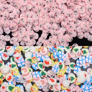 Nail giáng sinh - fimo trang trí slime , nguyên liệu slime