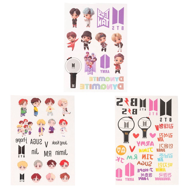 Hình Dán Trang Trí In Hình Các Thành Viên Nhóm Nhạc BTS Dễ Thương