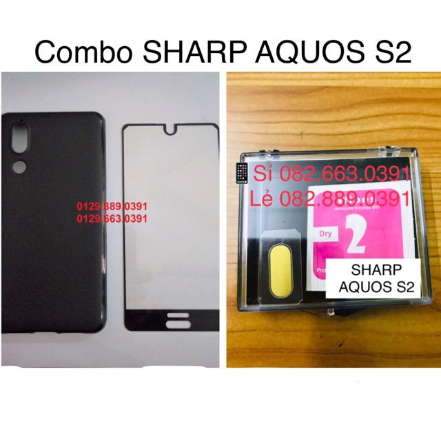 Combo Ốp Lưng + Kính Cường Lực Sharp Aquos S2