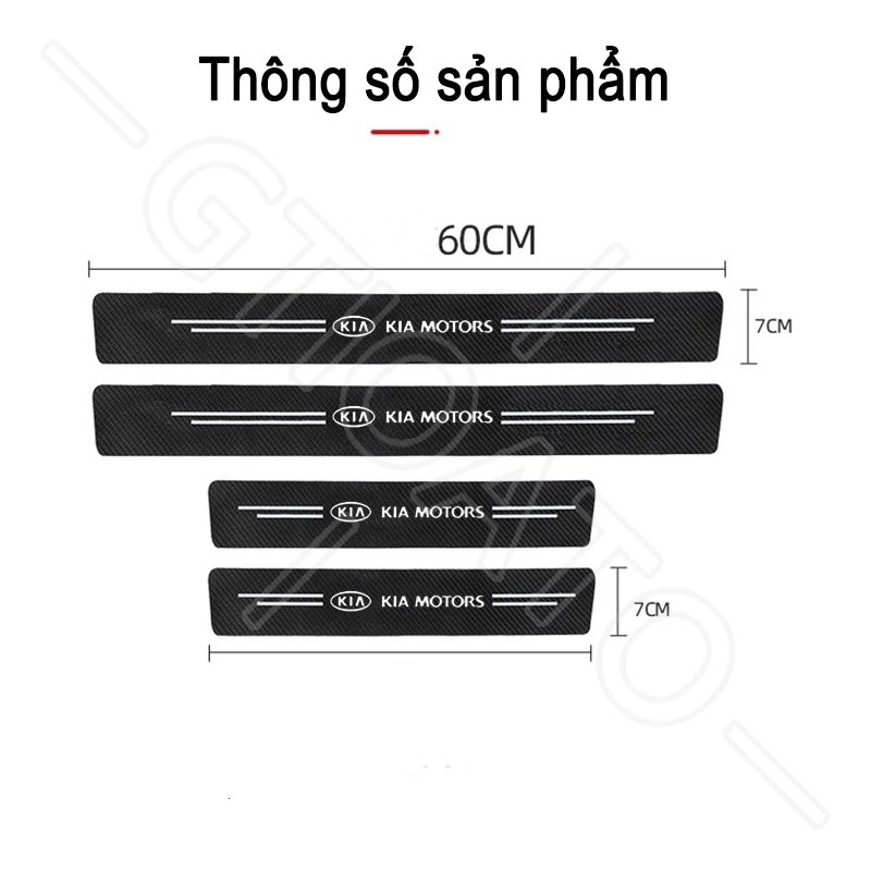 GTIOATO 4 Chiếc Sợi Carbon Dán Cửa ô Tô Miếng Dán Xe DáN ChốNg XưỚC Ô Tô Bảo Vệ Cửa ô Tô Phụ KiệN Ô Tô Cho KIA Morning Seltos Carnival Sonet K3 Soluto Sorento Sedona Cerato Rondo K5 Optima
