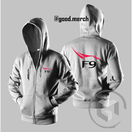 Áo Khoác Hoodie Phối Khóa Kéo Falcon 9 Spacex