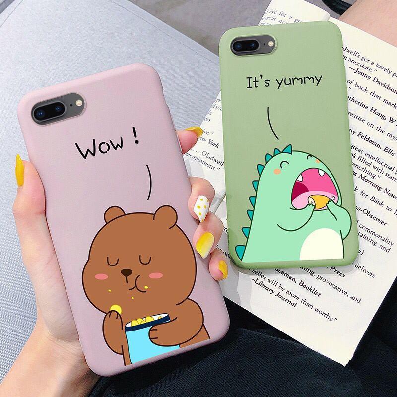 Ốp lưng samsung Gấu bear và Khủng long cho A7 2018/A9 2018/A70/A10/A10S/A51/A71/A20/A30/A50/A50S/A31/M30S/A11/ A31/ A21S | BigBuy360 - bigbuy360.vn