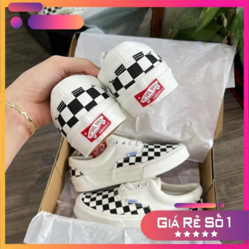 Giày Vans caro buộc dây hàng đẹp full box bill dành cho nam nữ freeship | BigBuy360 - bigbuy360.vn