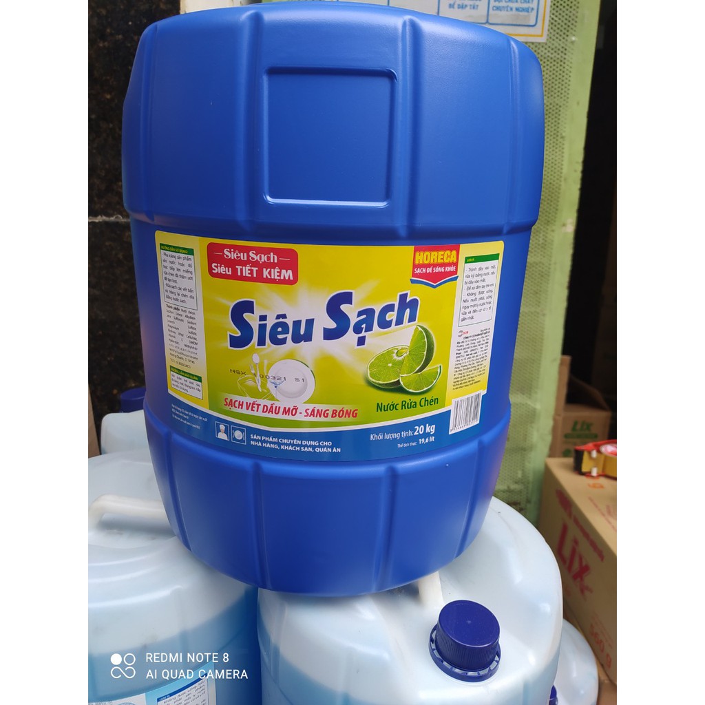 Nước rửa chén Lix Siêu Sạch hương chanh 20kg