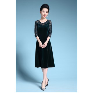 váy cho người già người trung niên (nhung)