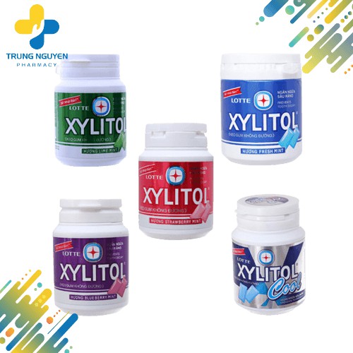 Kẹo gum không đường Lotte Xylitol (Hũ 58g)