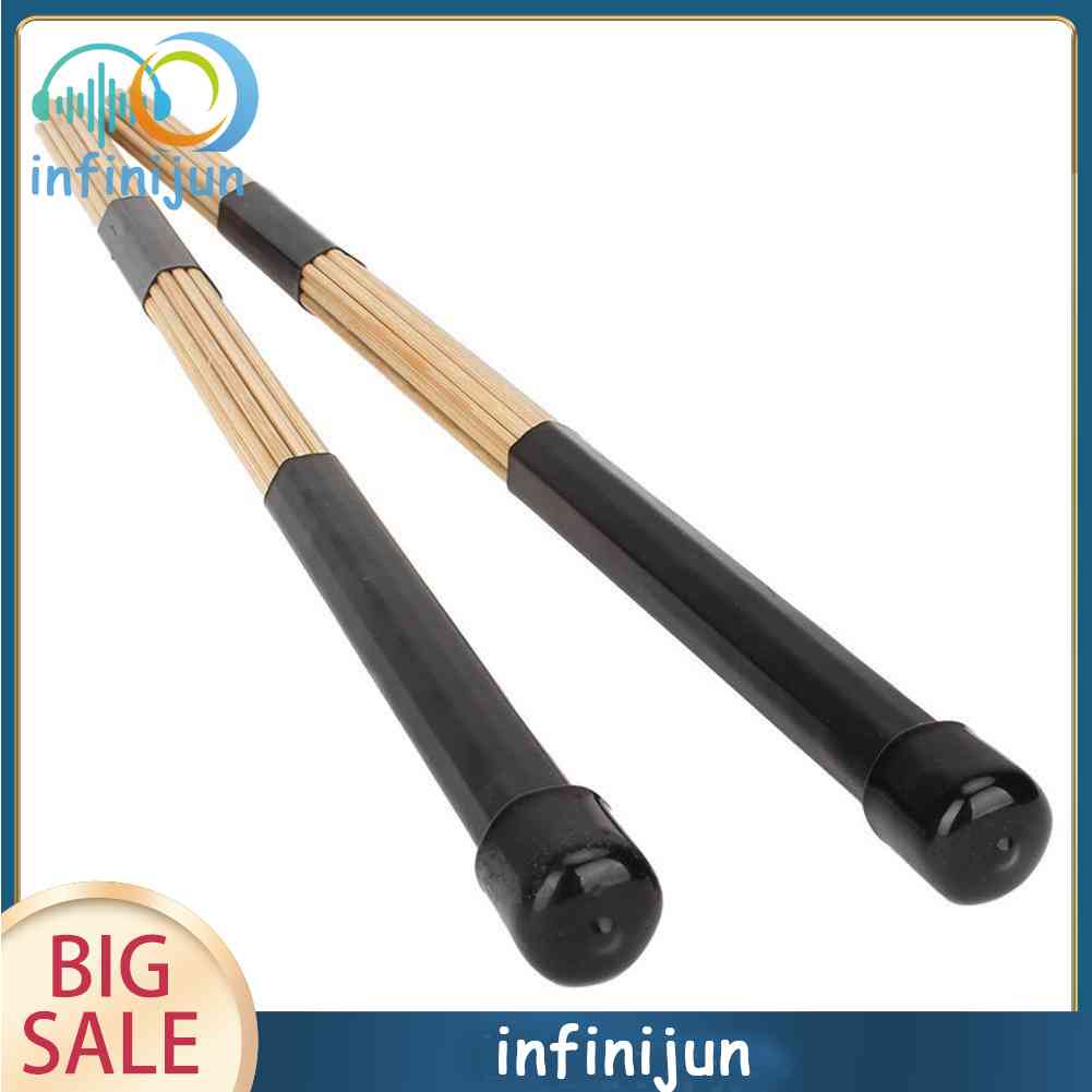 1 Cặp Dùi Đánh Trống Jazz 15.7 &quot;40cm Đen