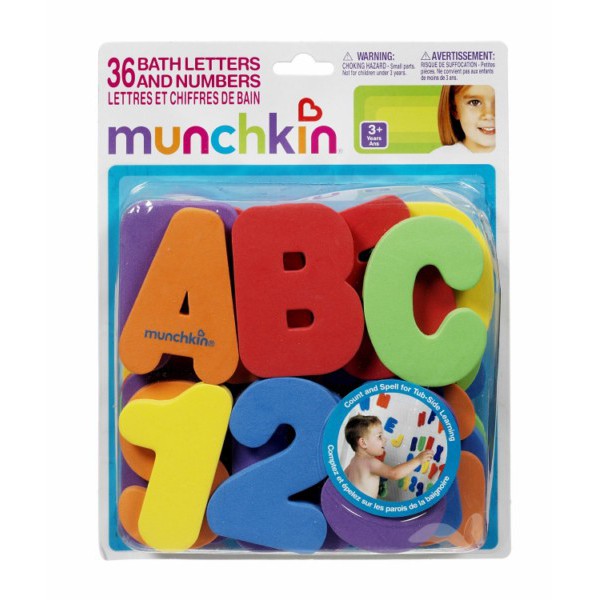 Đồ chơi nhà tắm cho bé - Bộ Chữ và Số Xốp Dán Nhà Tắm Munchkin