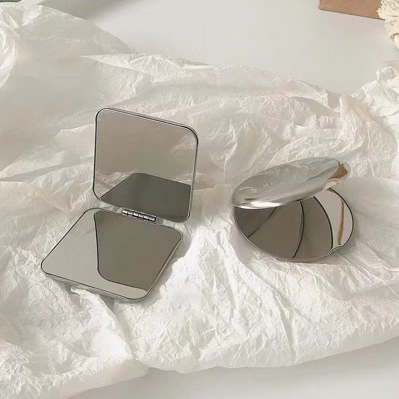 Gương Trang Điểm Cầm Tay Dạng Lật Thiết Kế Hai Mặt Cỡ Nhỏ Có Thể Gấp Gọn Tiện Lợi JP6