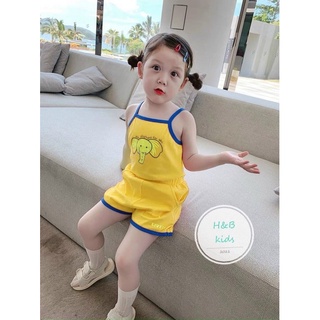 Bộ 2 dây bé gái thun lạnh hình voi 8-18kg