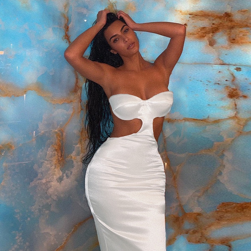 Đầm Dự Tiệc Màu Trơn Trễ Vai Hở Lưng Quyến Rũ Cho Nữ