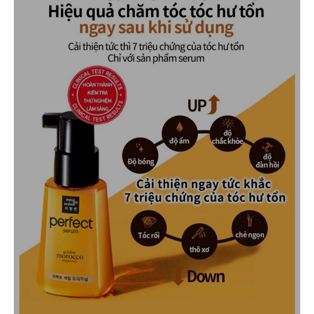 Tinh chất dưỡng tóc Missen Miseen Scene Damage Hair Care Perfect Serum phục hồi tóc thật hiệu quả 80ml