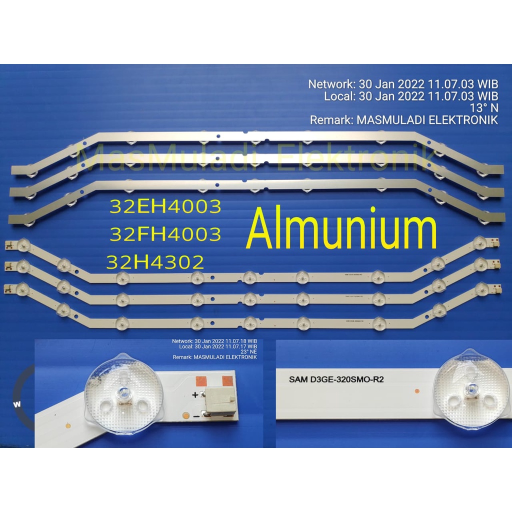 Đèn LED Chiếu Sáng Cho TV SAMSUNG UA 32EH4003 32FH4003 32" 32FH 32 Inch 3 Nút 32 Inches 9 Nút 3 Nút BL Almunium 32 "32 Inch