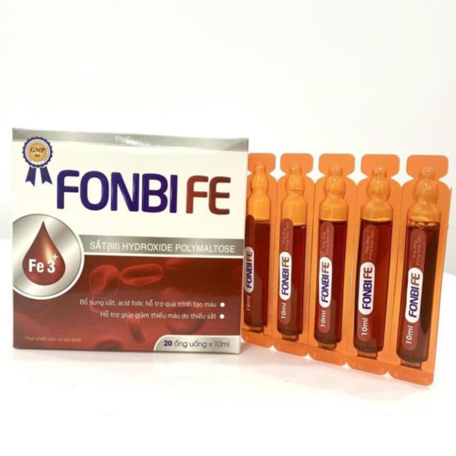 Sắt Bầu FONBI FE Bổ sung Sắt Axit Folic Hộp 20 ống Việt Nam | BigBuy360 - bigbuy360.vn