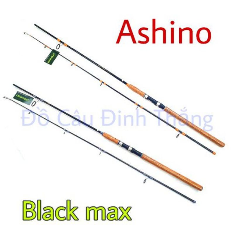 Cần câu cán gỗ Ashino Black Max tùy chọn 2m1 2m4 2m7 3m hàng carbon chính hãng mới nhất