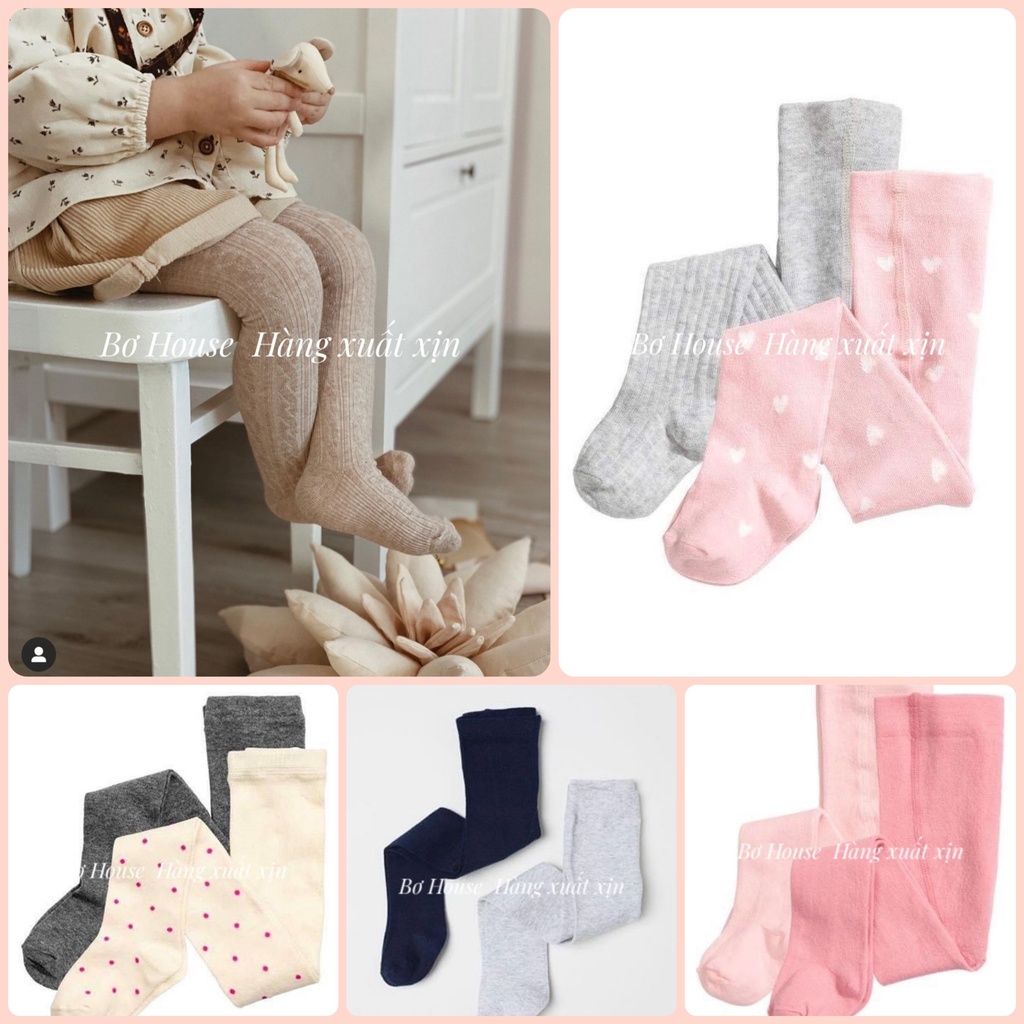 Sét 2 quần tất len xuất xịn Anko dày dặn cho bé gái