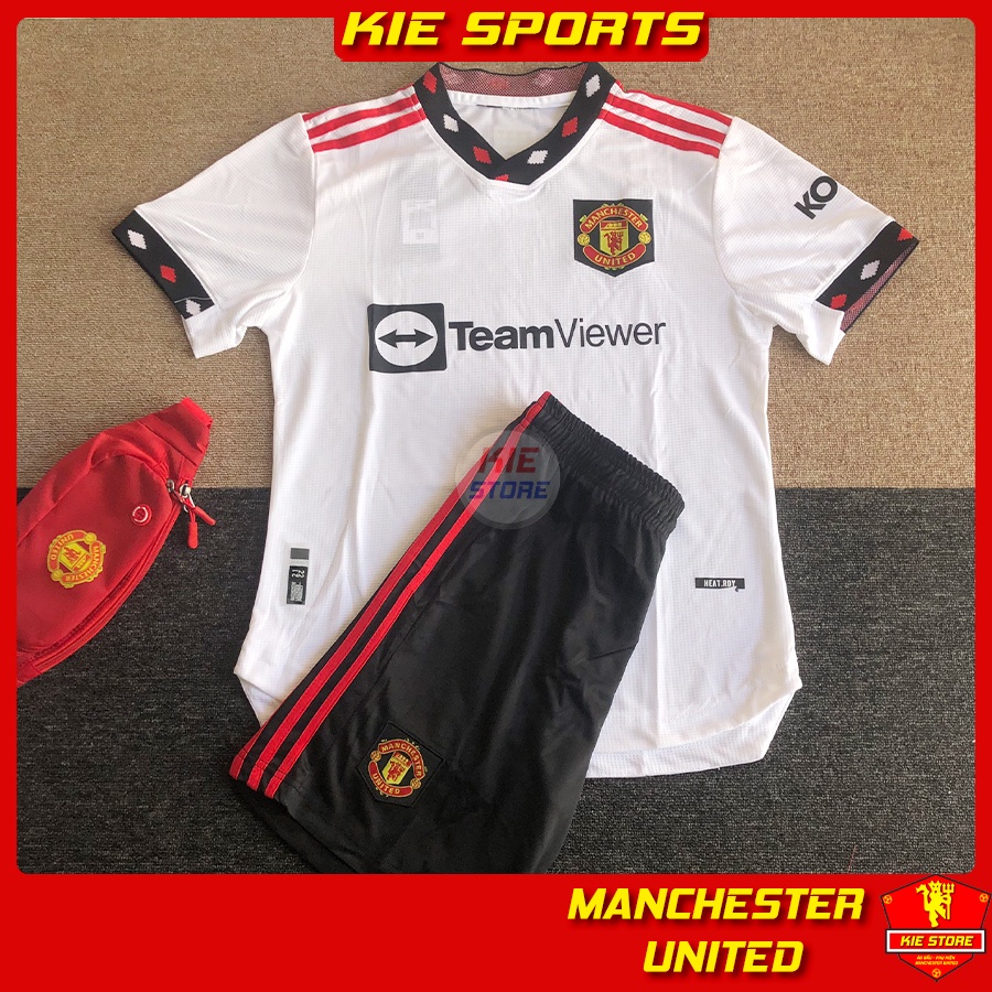 Bộ quần áo bóng đá CLB Manchester United sân khách màu trắng 2022 bản SPF/ Bộ quần áo MU 2022 vải Thái cao cấp