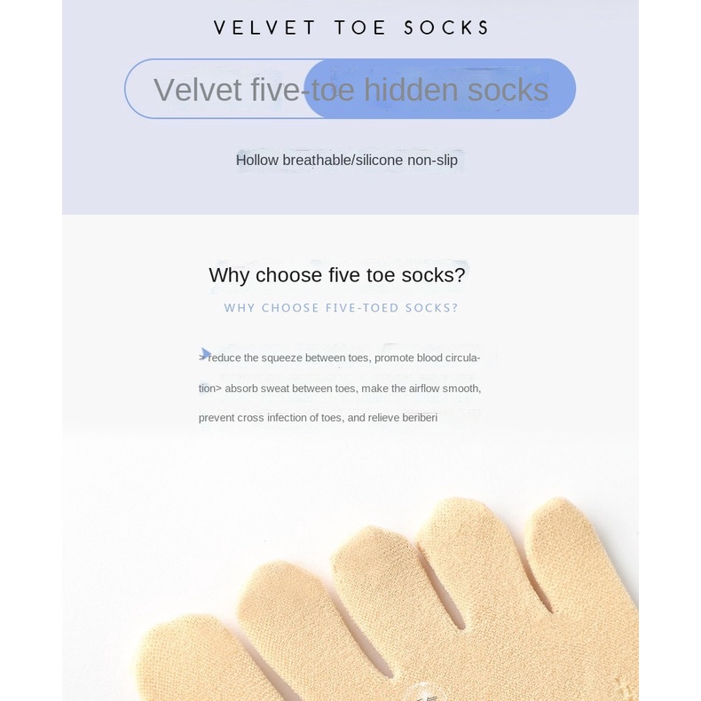 Set 3 Đôi Tất Xỏ Ngón Thời Trang Cho Nữ